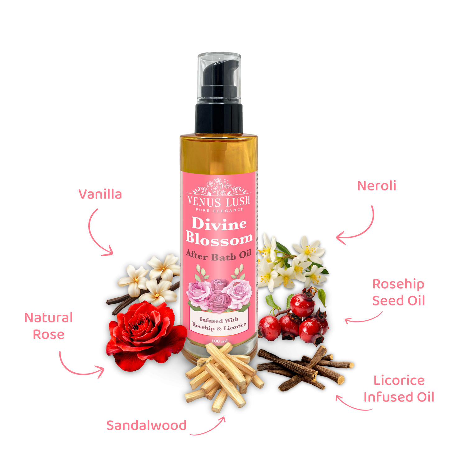 Divine Blossom After Bath Body Oil - Venus Lush