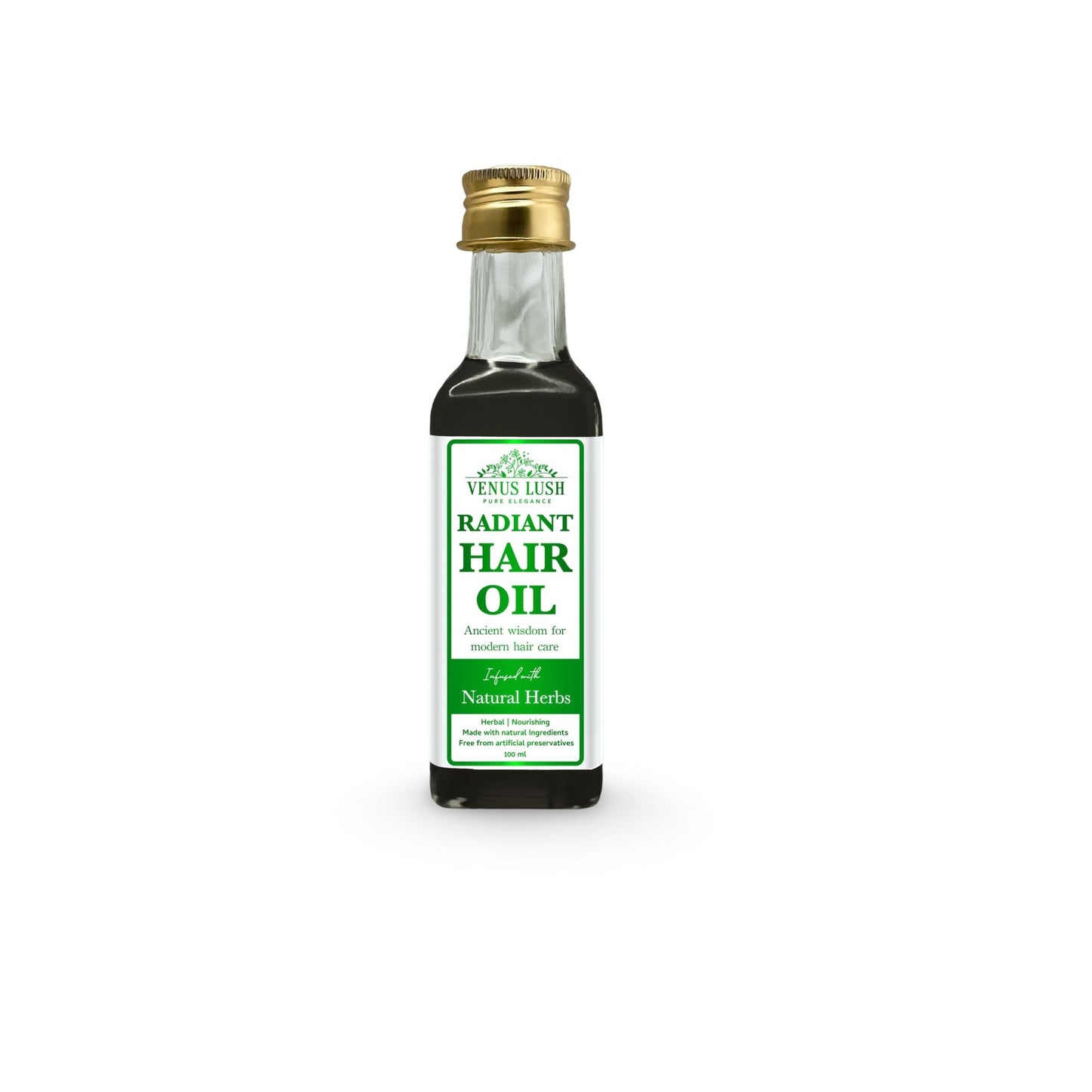 Venus Lush Radiant Hair Oil – Ayurvedic Herbal Hair Oil for Hair Growth & Shine
