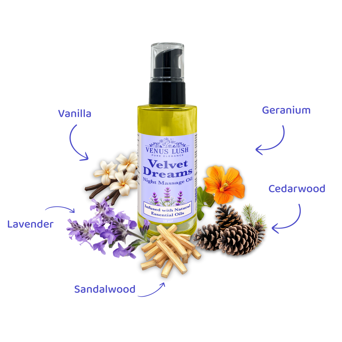 Velvet Dreams Body Massage Oil | Wood Pressed Oils Blend | Aromatherapy | 100 ml