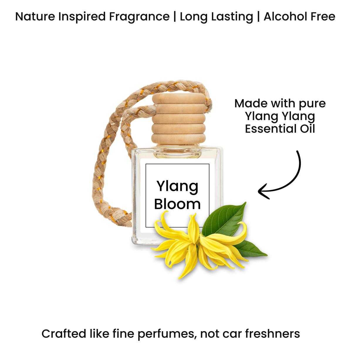 Ylang Ylang Hanging Perfume | Made with Essential Oils - 10ml