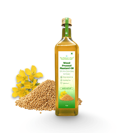 Yellow Mustard Wood Pressed Oil - Non Pungent | Asli Kachi Ghaani