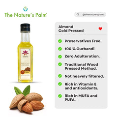 Almond Wood Pressed Oil | Gurbandi Almond Oil - The Natures Palm