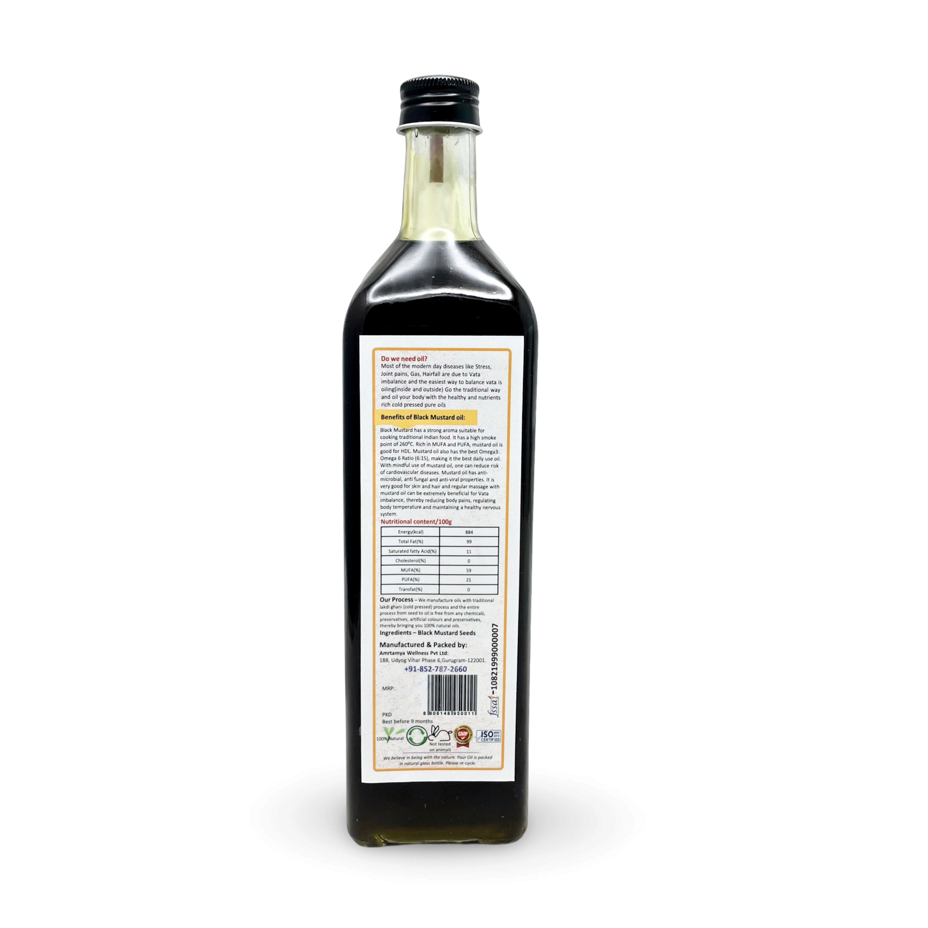 Black Mustard Wood Pressed Oil - The Natures Palm