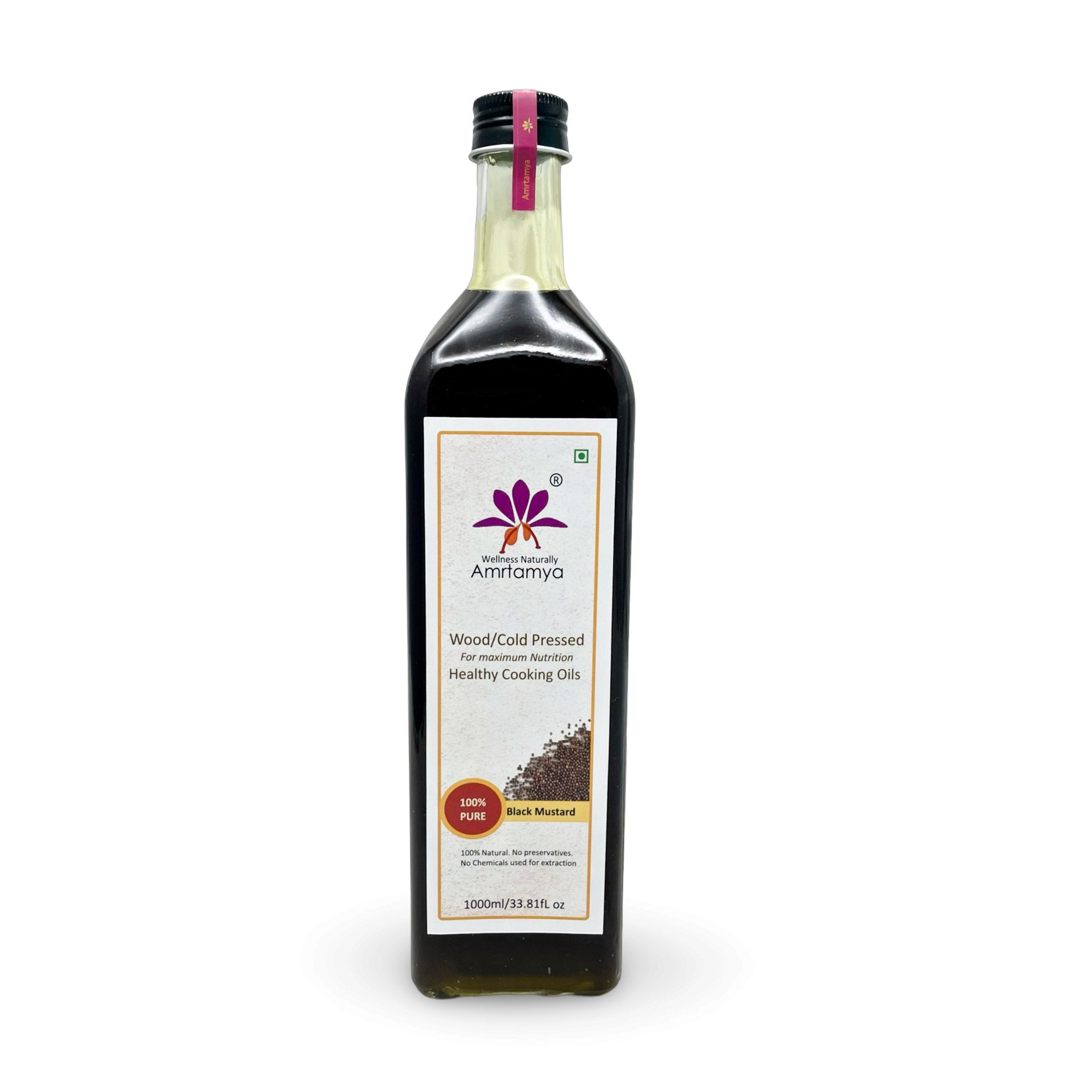 Black Mustard Wood Pressed Oil - The Natures Palm