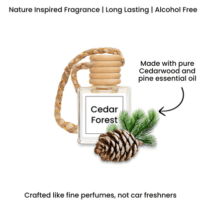 Cedar Forest Hanging Perfume | Made with Essential Oils - 10ml