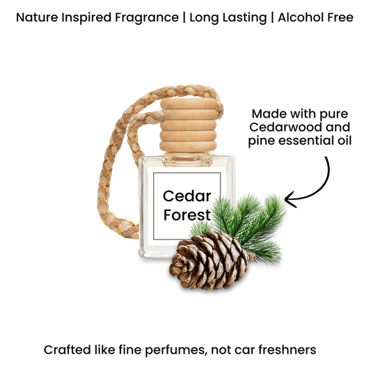 Cedar Forest Hanging Perfume | Made with Essential Oils - 10ml