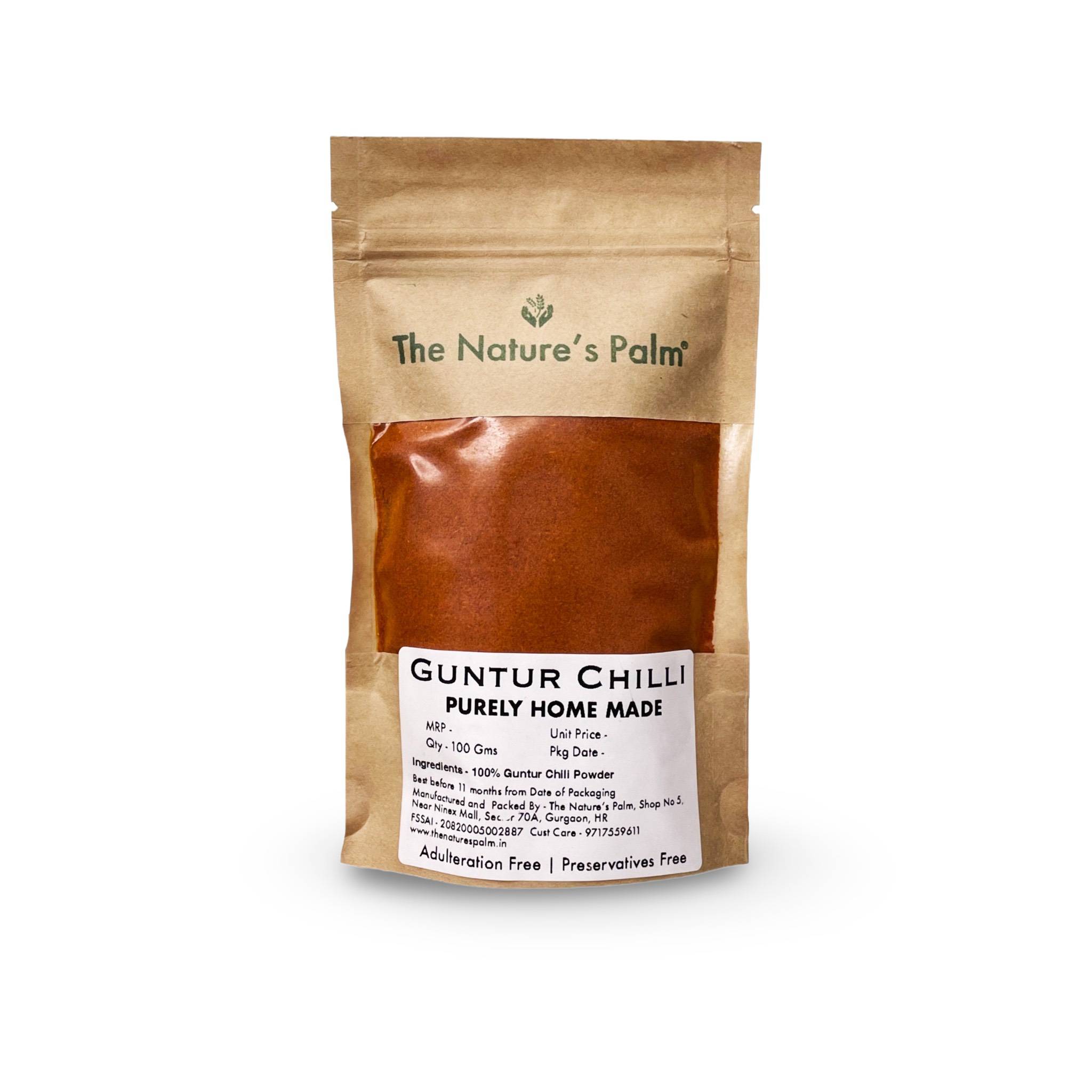 Home Ground Guntur Chilli Powder | Chakki Ground - The Natures Palm