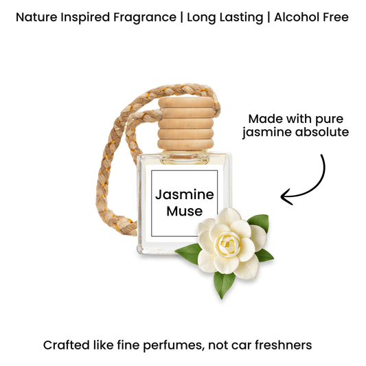 Jasmine Muse Hanging Perfume | Made with Essential Oils - 10ml