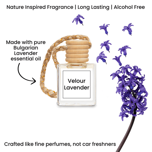 Velour Lavender Hanging Perfume | Made with Essential Oils - 10ml