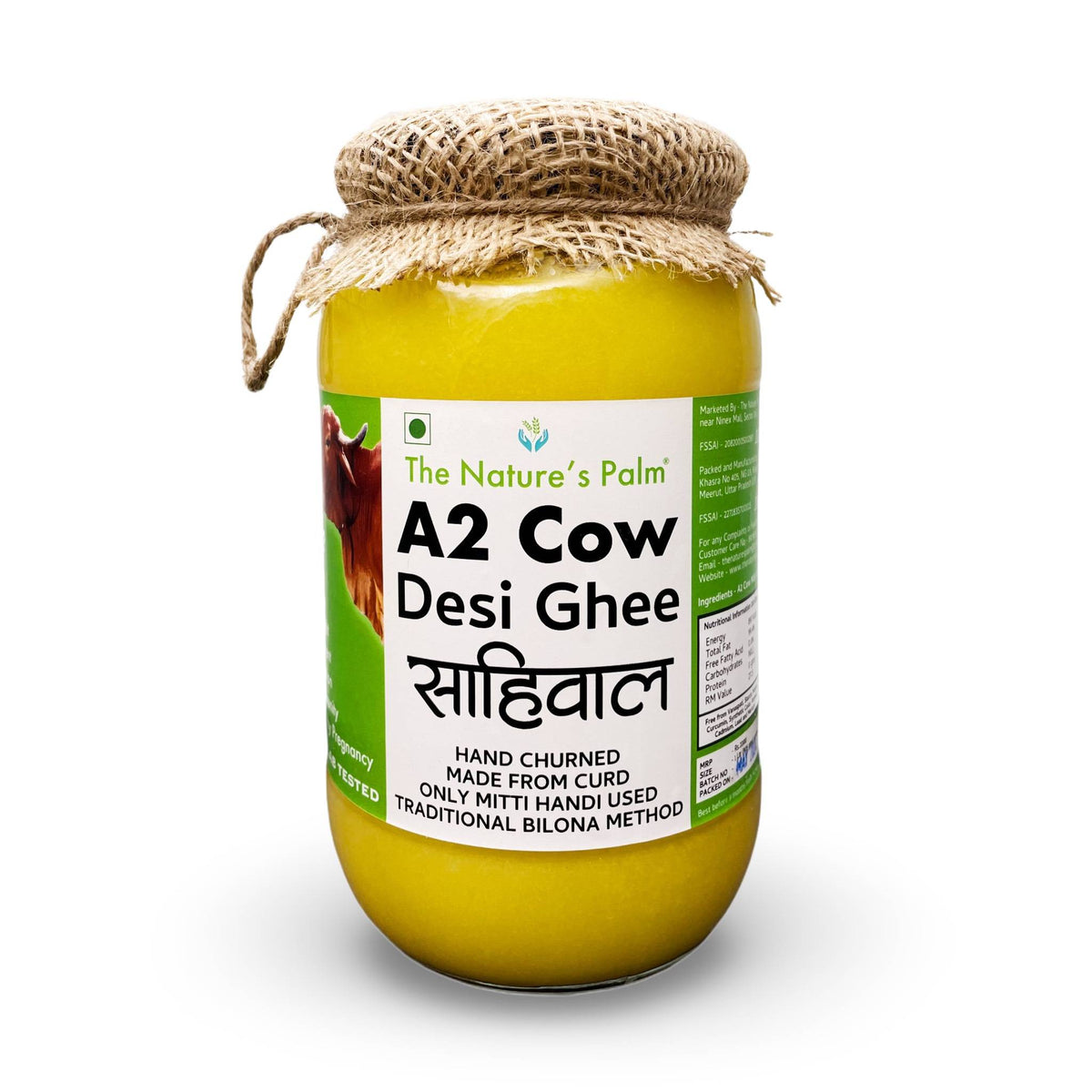 Desi Sahiwal Cow A2 Bilona Ghee - The Natures Palm