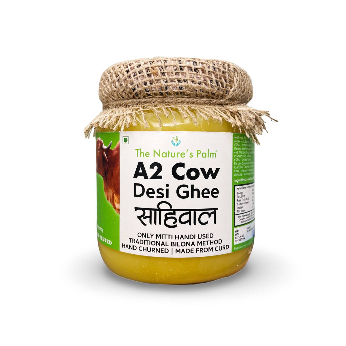 Desi Cow Sahiwal A2 Bilona Ghee - The Natures Palm