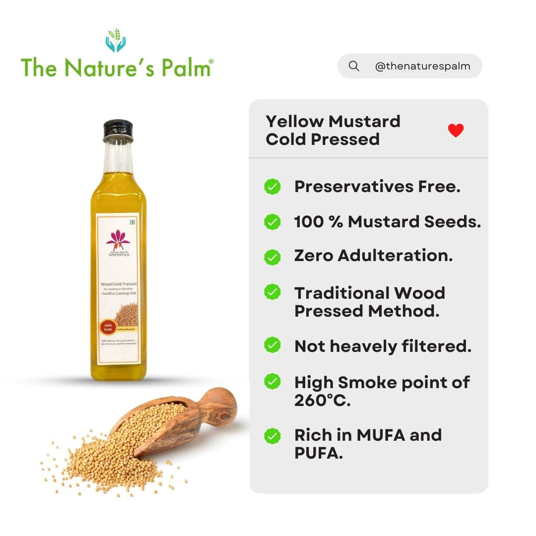 Yellow Mustard Wood Pressed Oil - Pungent - The Natures Palm